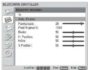 SONY FWD-42LX1 - Bildschirm einstellen - 1