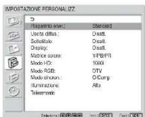 SONY FWD-42LX1 - Selezionare "IMPOSTAZIONE - 1