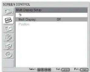SONY FWD-32LX1R - 用 ↑/↓ 键选择 “Multi Display Setup”，然后按 ENTER 键。 - 1