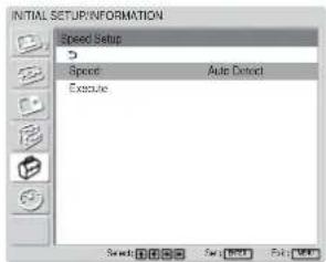 SONY FWD-32LX1R - Setting a communication speed - 1