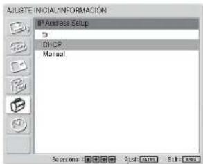 SONY FWD-32LX1R - Seleccione "IP Address Setup" con ↑/↓ y pulse ENTER. - 1