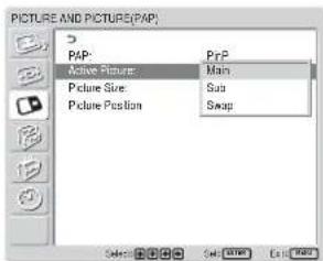 SONY FWD-32LX1R - 当 PinP 被选择时 - 1