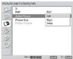 SONY FWD-32LX1R - 当 P&amp;P 被选择时 - 1