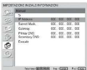 SONY FWD-32LX1R - Impostazione manuale di un indirizzo IP (Manual) - 1