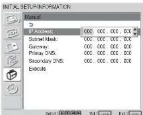 SONY FWD-32LX1R - Setting an IP address manually (Manual) - 2