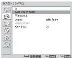 SONY FWD-32LX1R - SCREEN CONTROL menu - 1