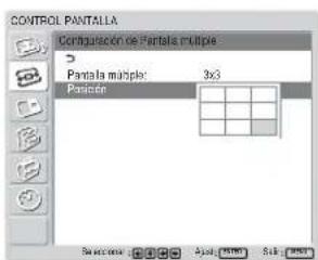 SONY FWD-32LX1R - Seleccione la posición de este monitor en concreto en la disposición de la solución integrada (video wall) con ↑/↓/←/→. - 1