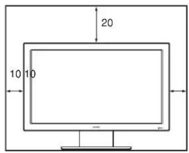 SONY FWD-32LX1R - Bei Verwendung des Ständers (nicht mitgeliefert) - 1
