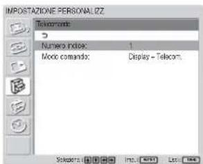 SONY FWD-32LX1R - Selezionare "Telecomando" tramite ↑/↓, quindi premere ENTER. Viene visualizzato il menu Telecomando. - 1