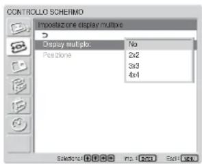 SONY FWD-32LX1R - Selezionare "Impostazione display multiplo" tramite ↑/↓, quindi premere ENTER. - 2