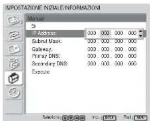 SONY FWD-32LX1R - Impostazione manuale di un indirizzo IP (Manual) - 3
