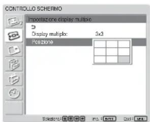 SONY FWD-32LX1R - Selezionare "Impostazione display multiplo" tramite ↑/↓, quindi premere ENTER. - 4