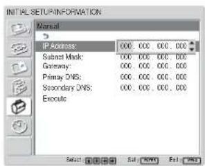 SONY FWD-32LX1R - 手动设定 IP 地址 (Manual) - 2