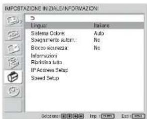 SONY FWD-32LX1R - Selezione della lingua per le indicazioni a schermo - 2