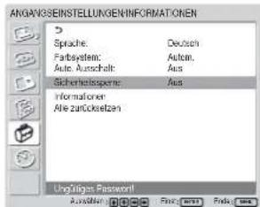 SONY FWD-32LX1R - So aktivieren Sie die Sicherheitssperre - 5