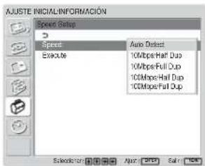 SONY FWD-32LX1R - Ajuste de una velocidad de comunicación - 2