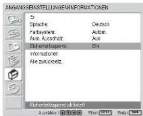 SONY FWD-32LX1R - So aktivieren Sie die Sicherheitssperre - 4