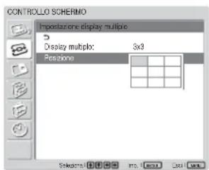SONY FWD-32LX1R - Selezionare "Impostazione display multiplo" tramite ↑/↓, quindi premere ENTER. - 3