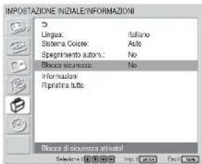 SONY FWD-32LX1R - Per attivare il blocco di sicurezza - 4