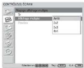SONY FWD-32LX1R - Sélectionnez « Réglage affichage multiple » avec ↑/↓, puis appuyez sur ENTER. - 2