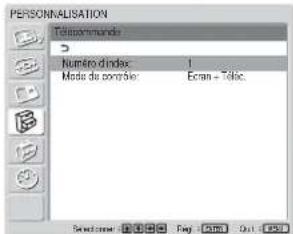 SONY FWD-32LX1R - Sélectionnez « Télécommande » à l'aide de ↑/↓, puis appuyez sur ENTER. - 1