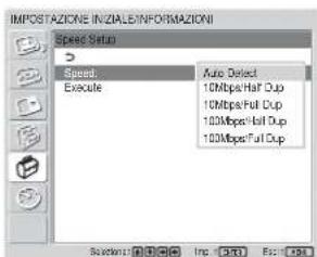 SONY FWD-32LX1R - Impostazione della velocità di comunicazione - 2