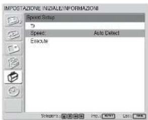 SONY FWD-32LX1R - Impostazione della velocità di comunicazione - 1