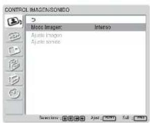 SONY FWD-32LX1R - Pulse ↑/↓ para desplazar el cursor (amarillo) a "CONTROL IMAGEN/SONIDO" y pulse ENTER. - 1