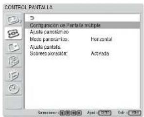 SONY FWD-32LX1R - Seleccione "CONTROL PANTALLA" con ↑/↓ y pulse ENTER. - 1