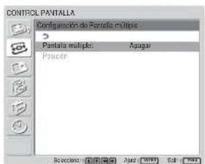 SONY FWD-32LX1R - Seleccione "Configuración de Pantalla múltiple" con ↑/↓ y pulse ENTER. - 1