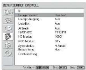 SONY FWD-32LX1R - Einstellen der Farbmatrix - 2