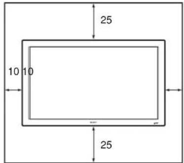 SONY FWD-32LX1R - Bei Verwendung des Ständers (nicht mitgeliefert) - 3