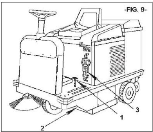 Lavor SWL R990 - SIDE BRUSH ENGAGEMENT LEVER: (for all models) - 2