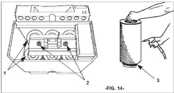 Lavor SWL R990 - - CLEANING THE DUST FILTERS: - 1