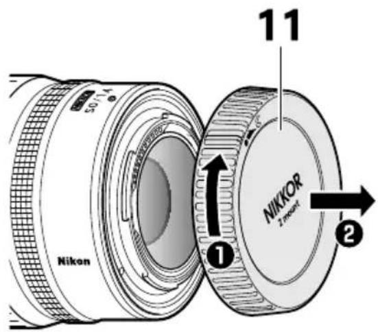 NIKON NIKKOR Z 50mm f/1.4 - Repere d'alignment du parasoleil - 2