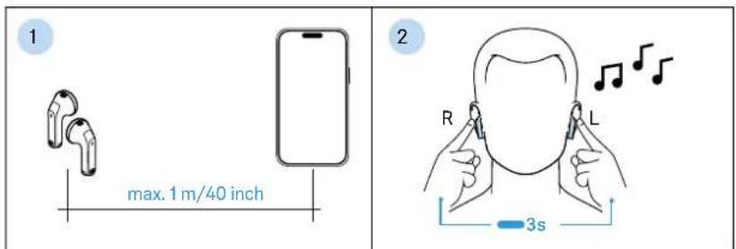 SENNHEISER Accentum Open - Appairage des écouteurs à un appareil Bluetooth - 1