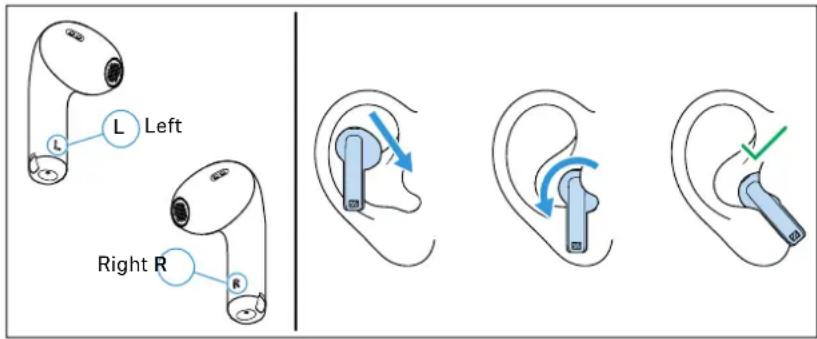 SENNHEISER Accentum Open - Insérer les écouteurs dans les oreilles - 1