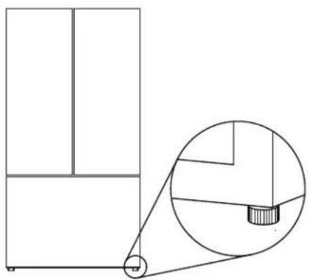 WHIRLPOOL WRFF3736SW - Adjust the refrigerator's tilt using instructions below: - 1