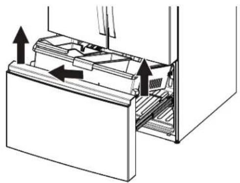 WHIRLPOOL WRFF3736SW - Desmontar y volver a colocar la puerta del congelador o retirar el cajón del congelador - 8
