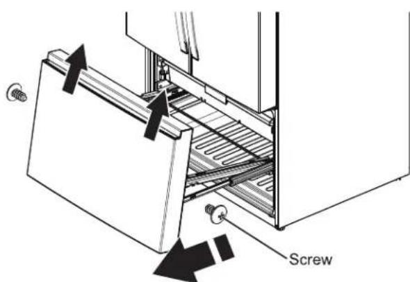 WHIRLPOOL WRFF3736SW - Remove The Freezer Door - 1