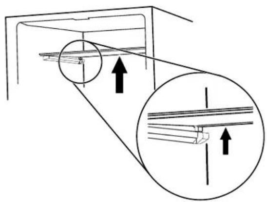 WHIRLPOOL WRFF3536SW - To remove and replace full glass shelf: - 1