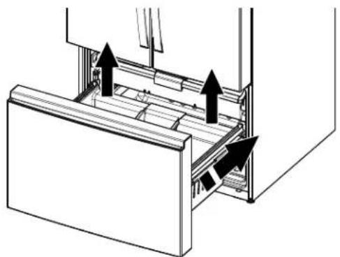 WHIRLPOOL WRFF3536SW - Remove And Replace The Freezer Door Or Remove The Freezer Drawer - 1