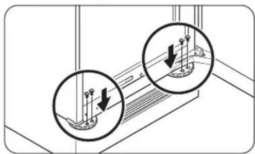 SAMSUNG BRB70F26DEF0 - Para ajustar la altura del lado derecho: - 1