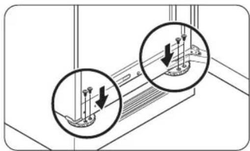 SAMSUNG BRB70F26DEF0 - Pour ajuster la hauteur côté droit : - 1
