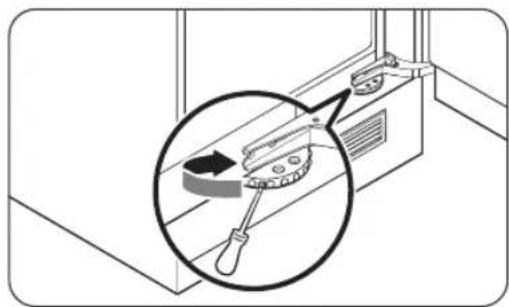 SAMSUNG BRB70F26DEF0 - Pour ajuster la hauteur côté gauche : - 1