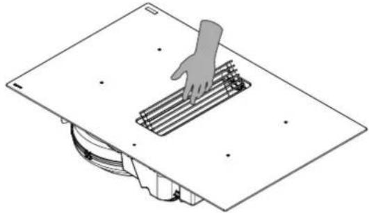 NOVY Easy 1871 - Remove the inlet grille - 1