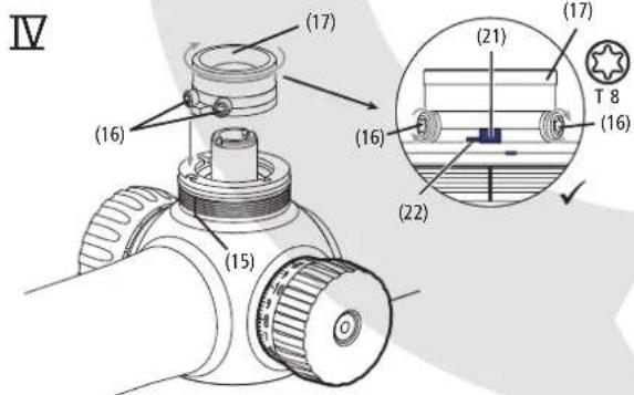ZEISS Conquest V4 4-16x44 - Aligning the ZEISS Conquest V4 riflescope to the weapon - 2