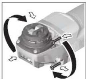 BOSCH GWX 13-125 Professional - Повертання головки редуктора - 1