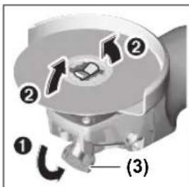 BOSCH GWX 13-125 Professional - Demontáž brusného nástroje - 1