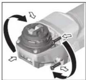BOSCH GWX 13-125 Professional - Drejning af gearhoved - 1